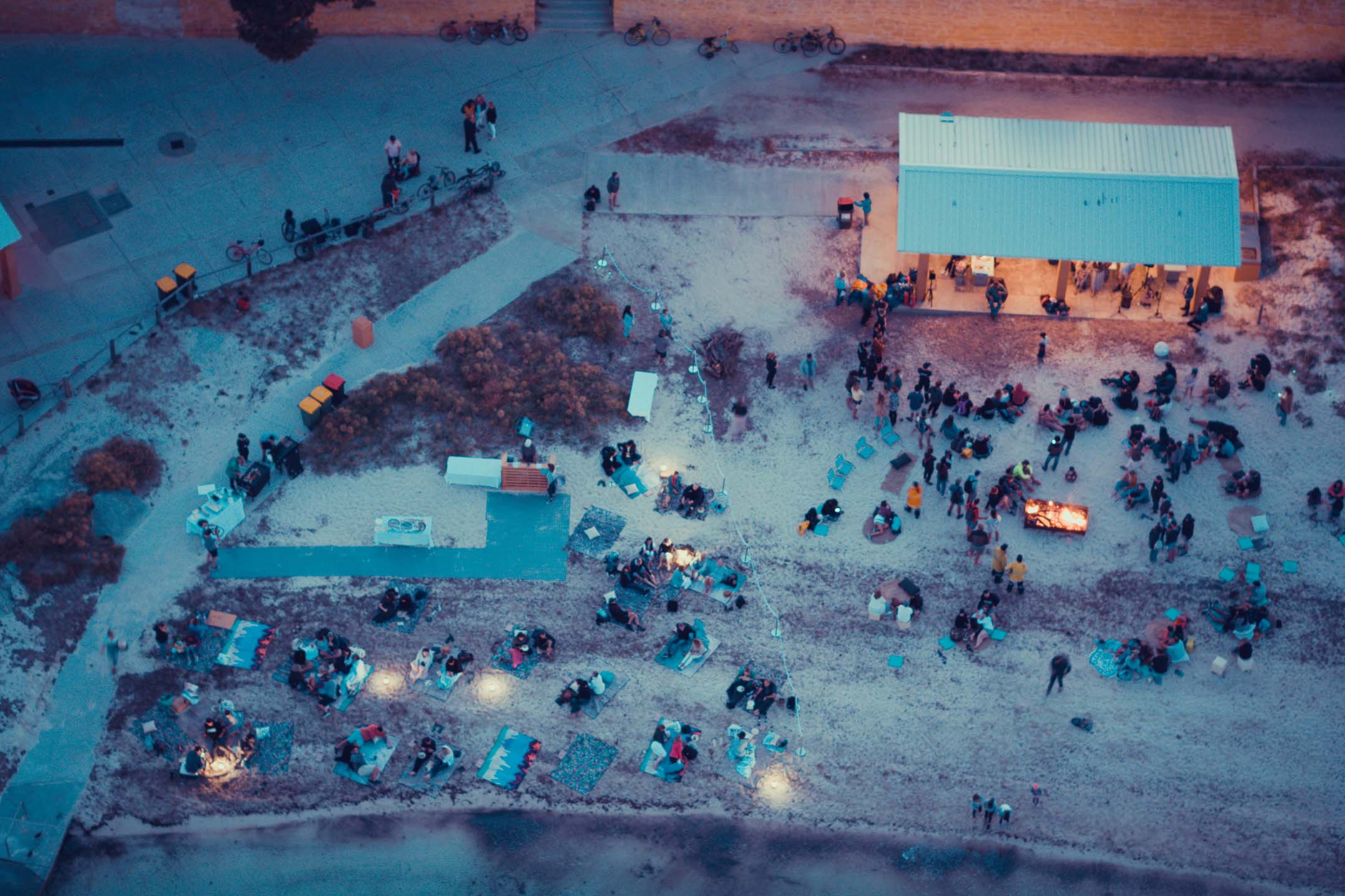 Seafood Saturday Aerial Shot